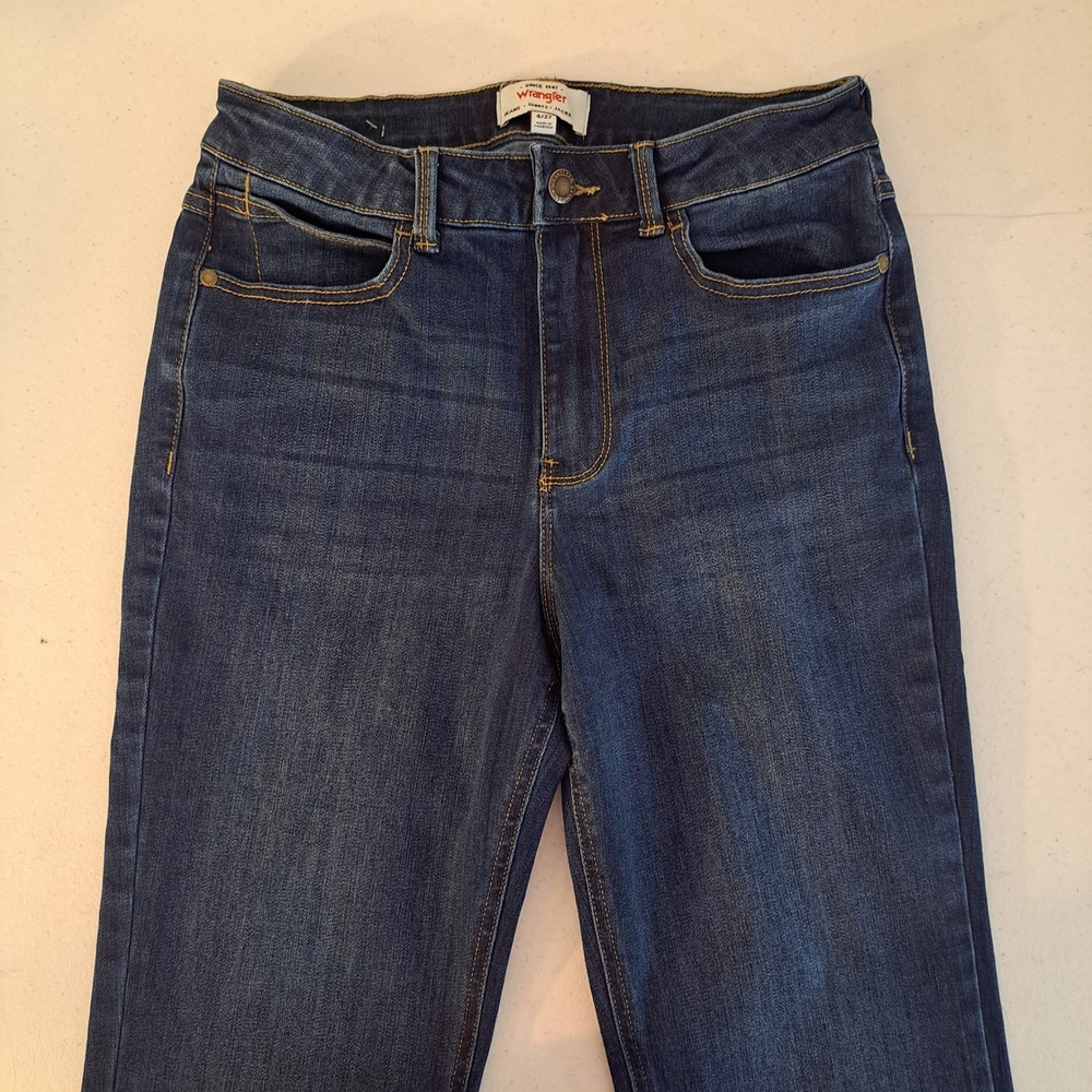 Wrangler Skinny Jeans Womens 4/27 Dark Wash High Rise‎ Denim 939-398-B13